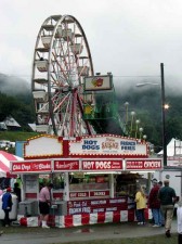 Concession stand, wheel and fog!